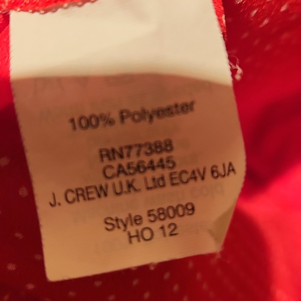 ❤ J CREW RED PINTUCK RUFFLE BIB BUTTON DOWN POLKA DOT TOP / SHIRT, 4 - Picture 7 of 10